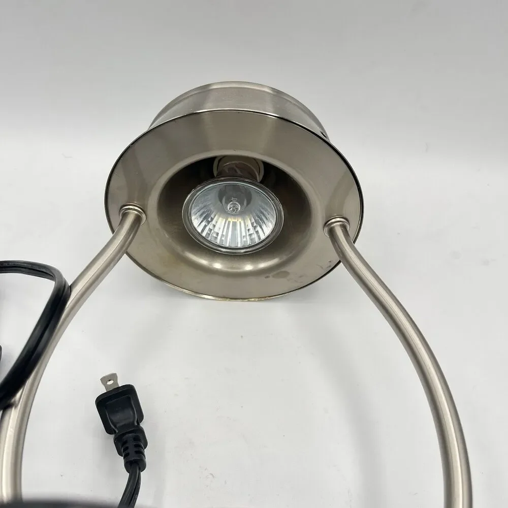 Hurricane Candle Warmers Etc Lantern Brushed Nickel 11” Tall (missing Handle)